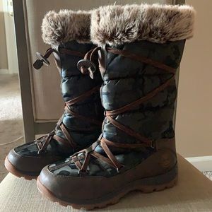 Timberland camouflage tall winter boots